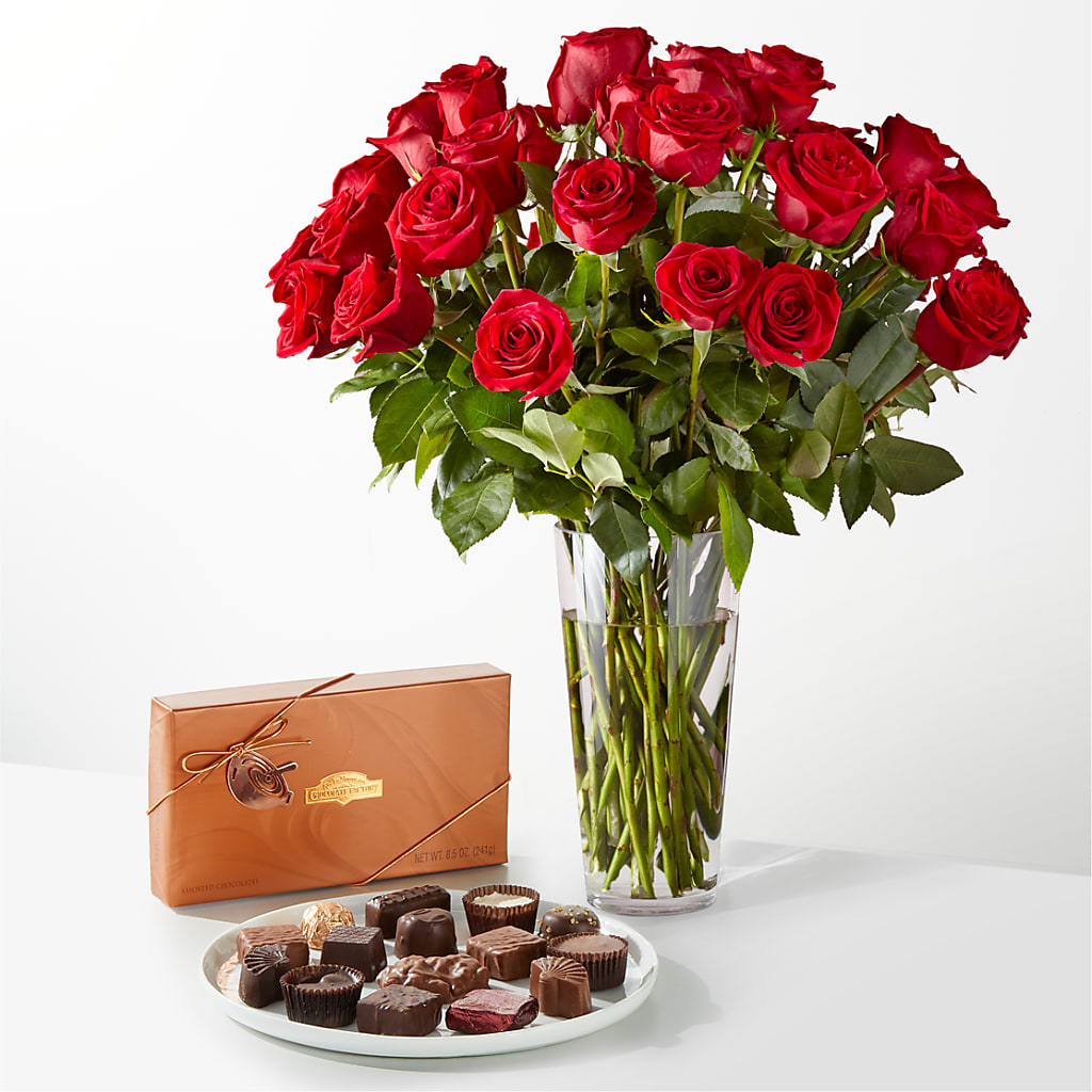 Romantic Long Stem Red Rose Bouquet Bundles – All About Flowers, Bellingham WA