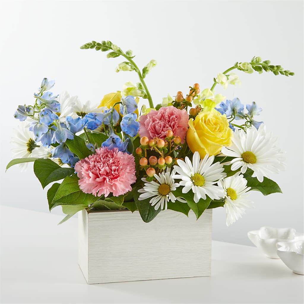 Sun Salutation Box Bouquet – All About Flowers, Bellingham WA