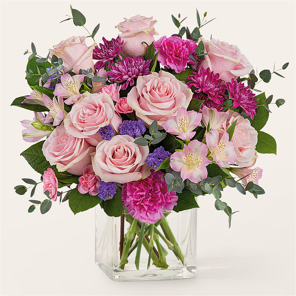 Rosy Radiance Bouquet – All About Flowers, Bellingham WA