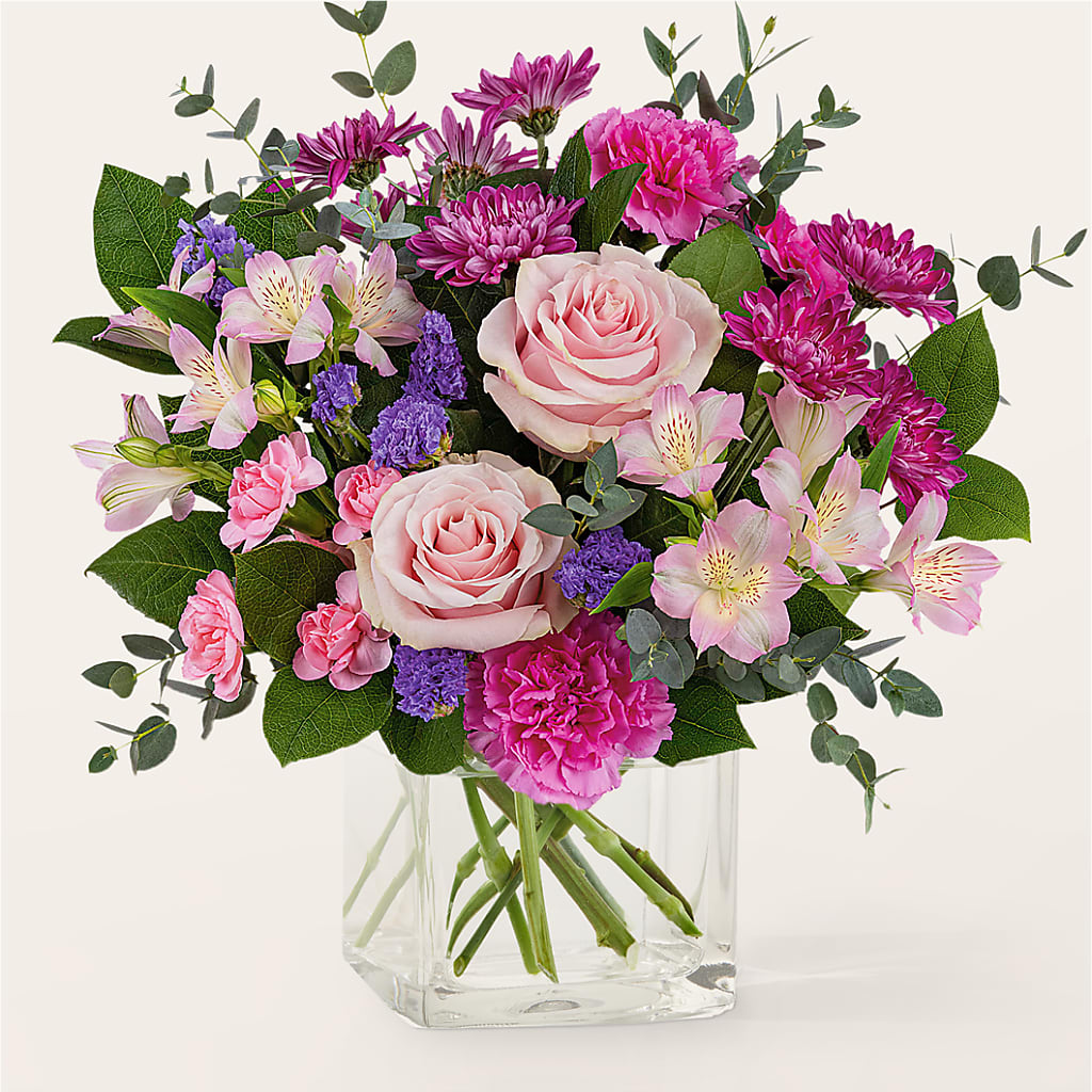 Rosy Radiance Bouquet – All About Flowers, Bellingham WA