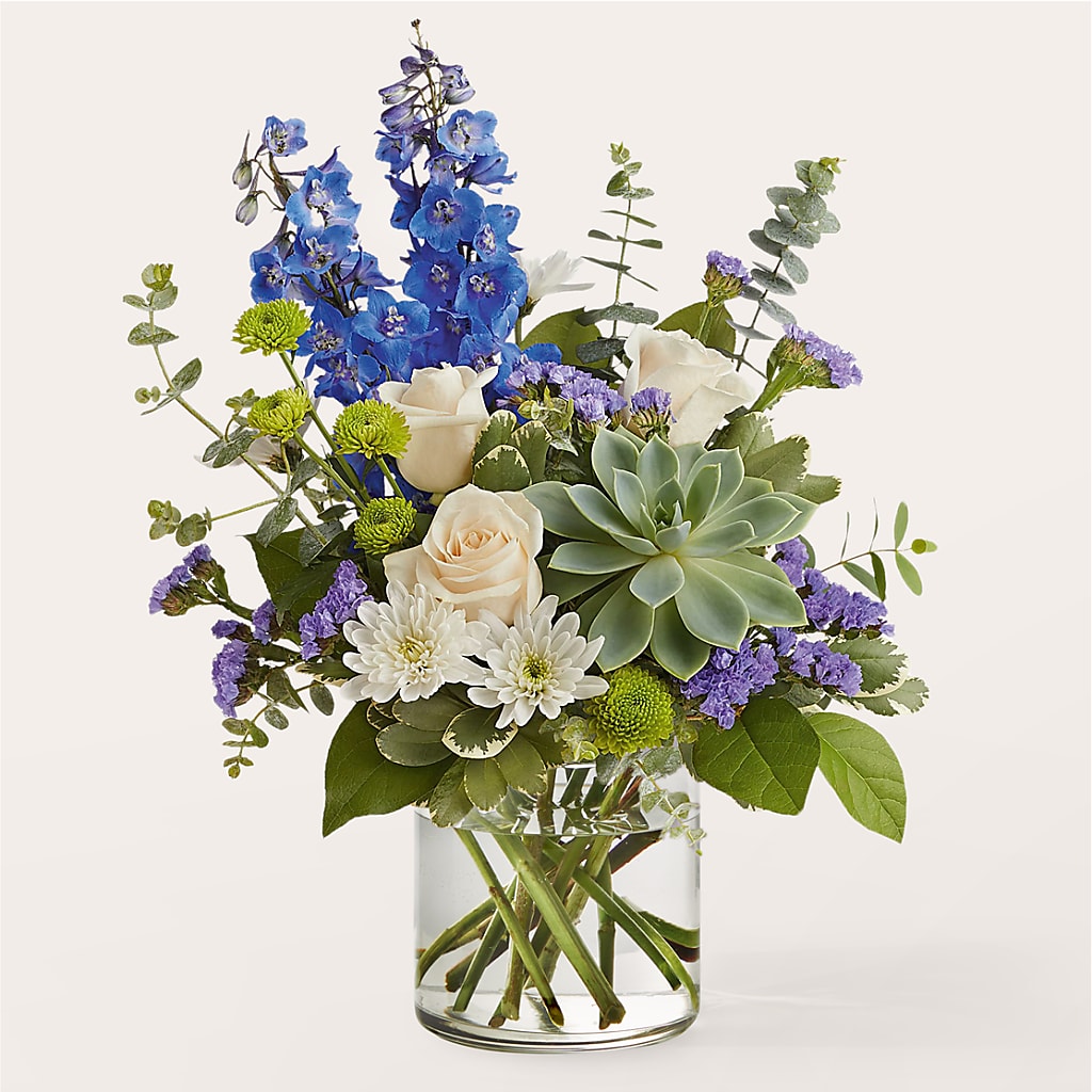 Cerulean Waves Bouquet – All About Flowers, Bellingham WA
