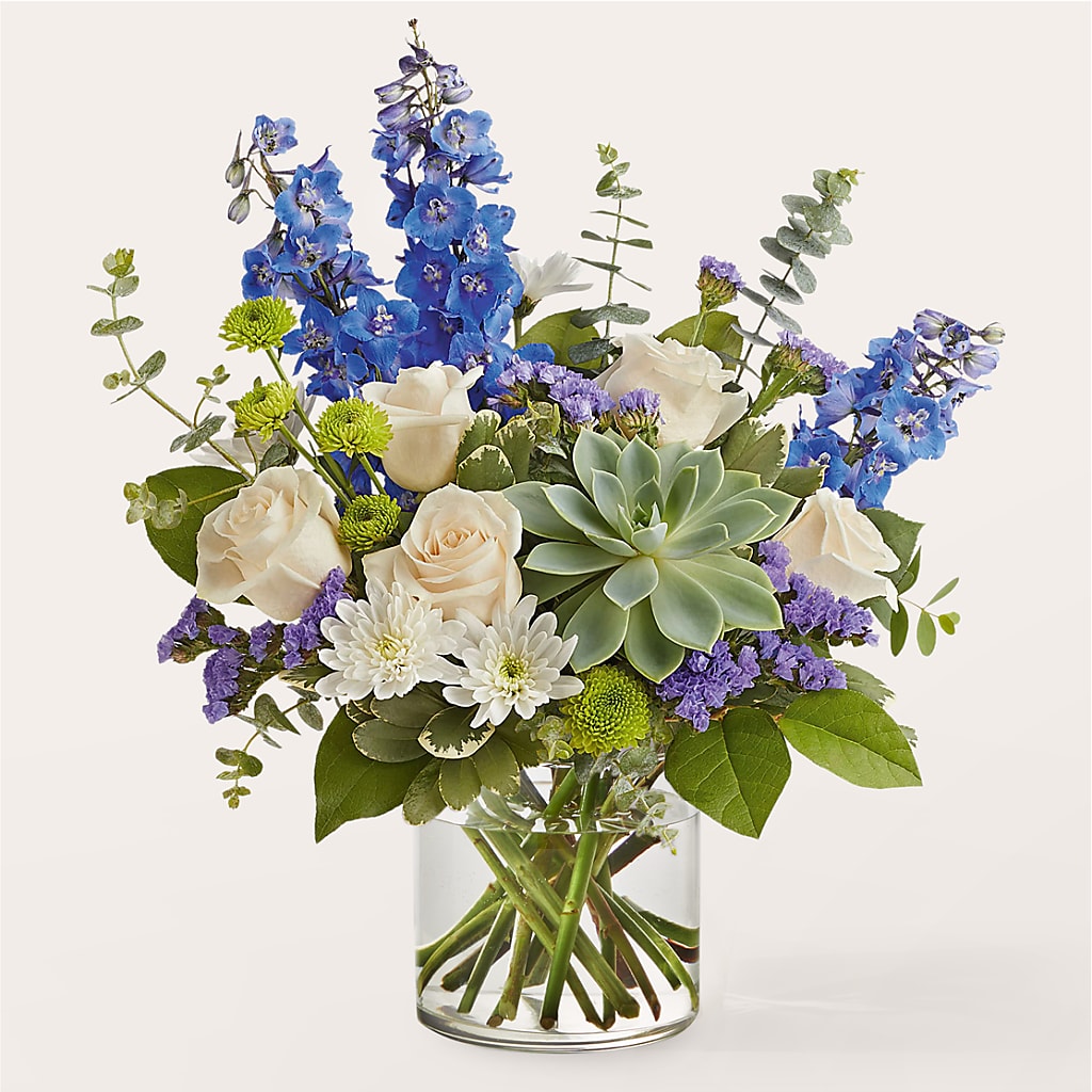 Cerulean Waves Bouquet – All About Flowers, Bellingham WA
