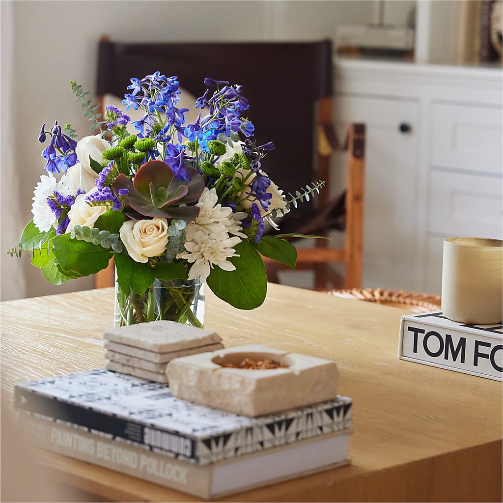 Cerulean Waves Bouquet – All About Flowers, Bellingham WA