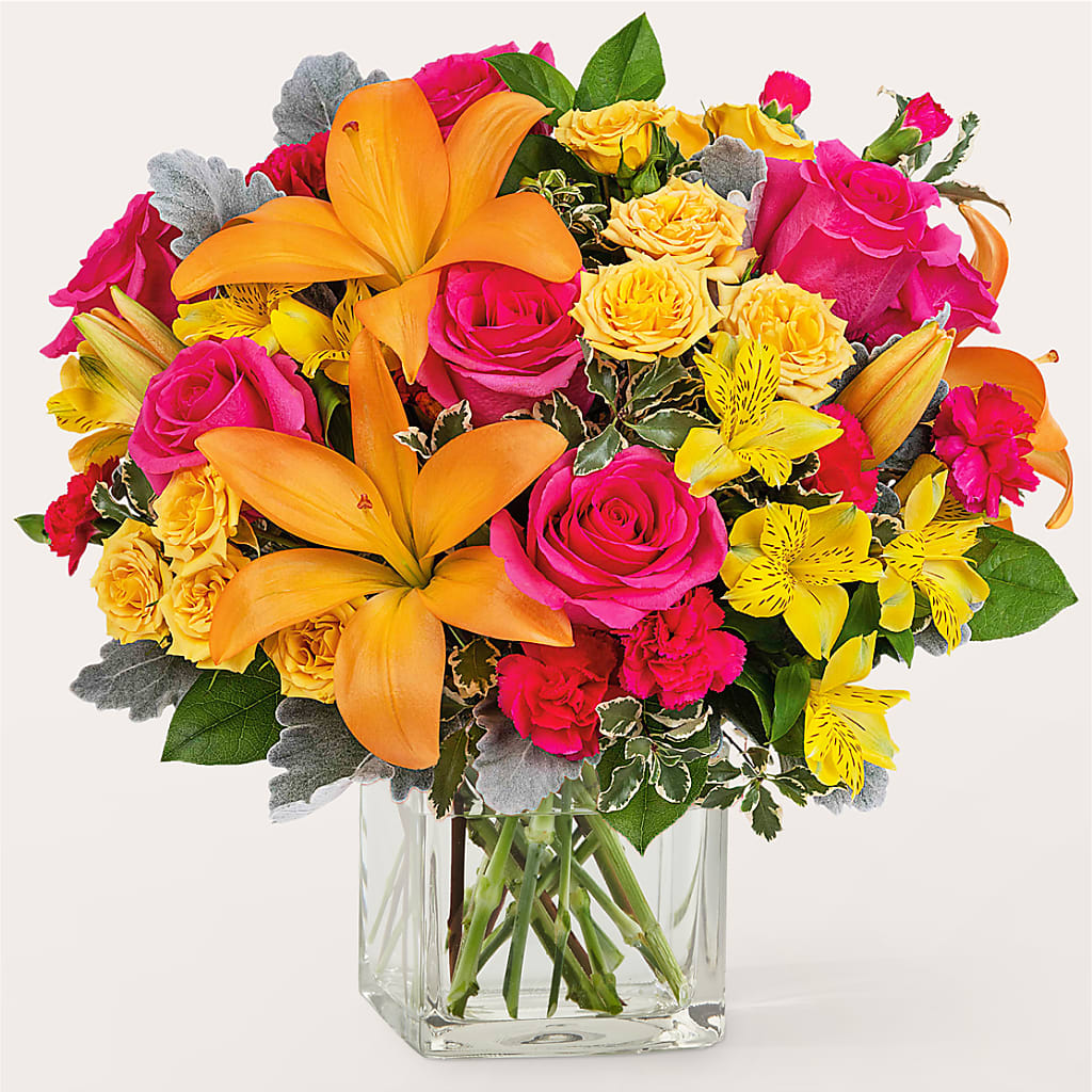 To the Tropics Bouquet – All About Flowers, Bellingham WA