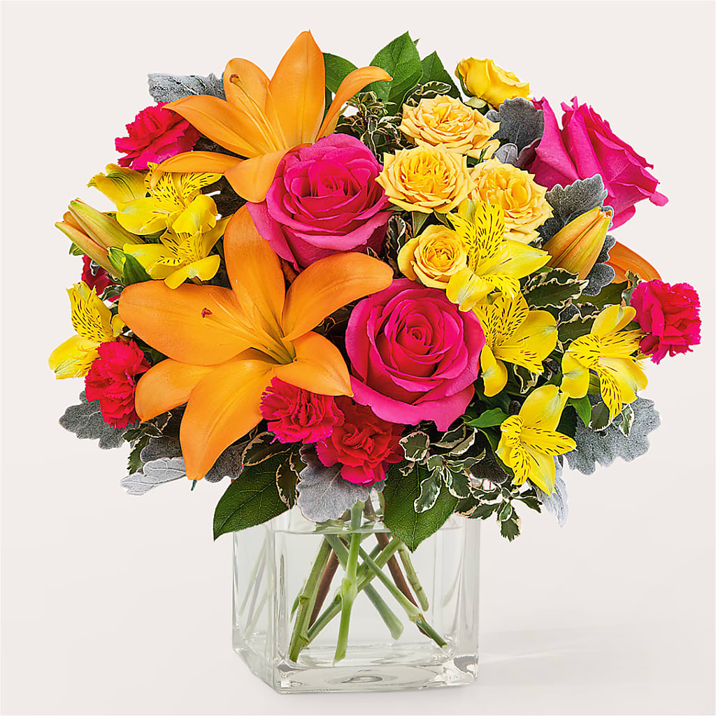To the Tropics Bouquet – All About Flowers, Bellingham WA