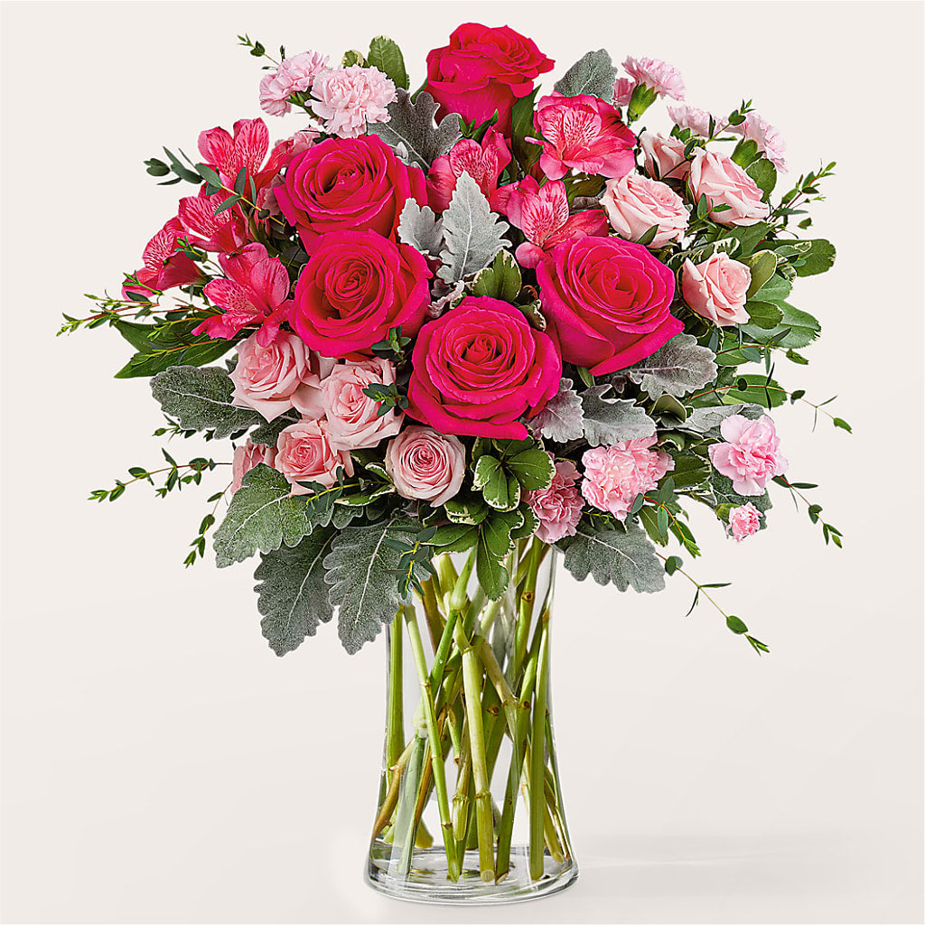 Tickled Pink Bouquet – All About Flowers, Bellingham WA