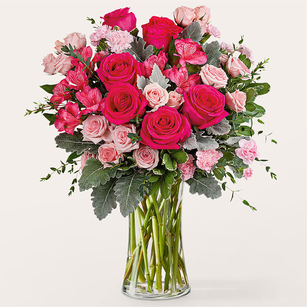 Tickled Pink Bouquet – All About Flowers, Bellingham WA