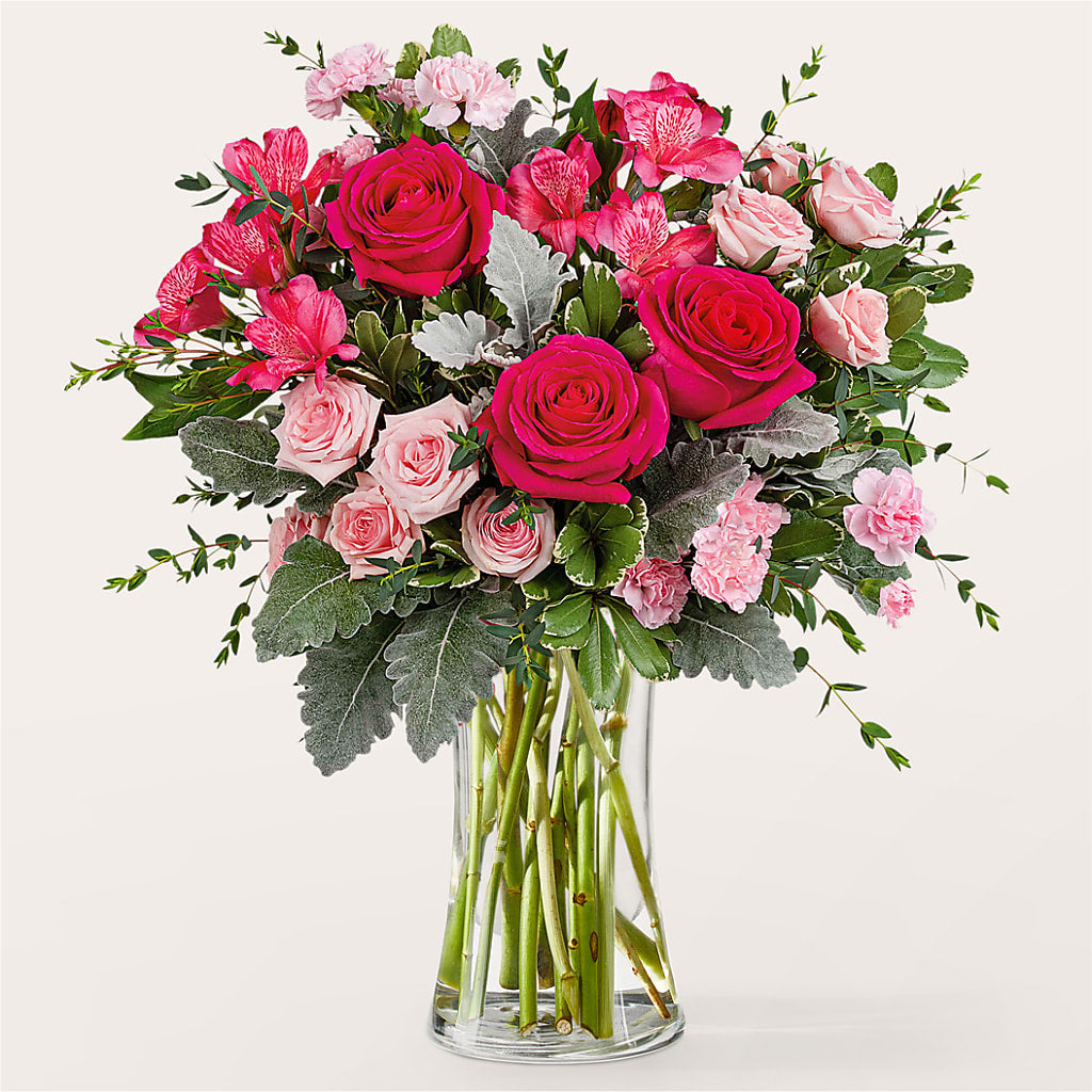 Tickled Pink Bouquet – All About Flowers, Bellingham WA