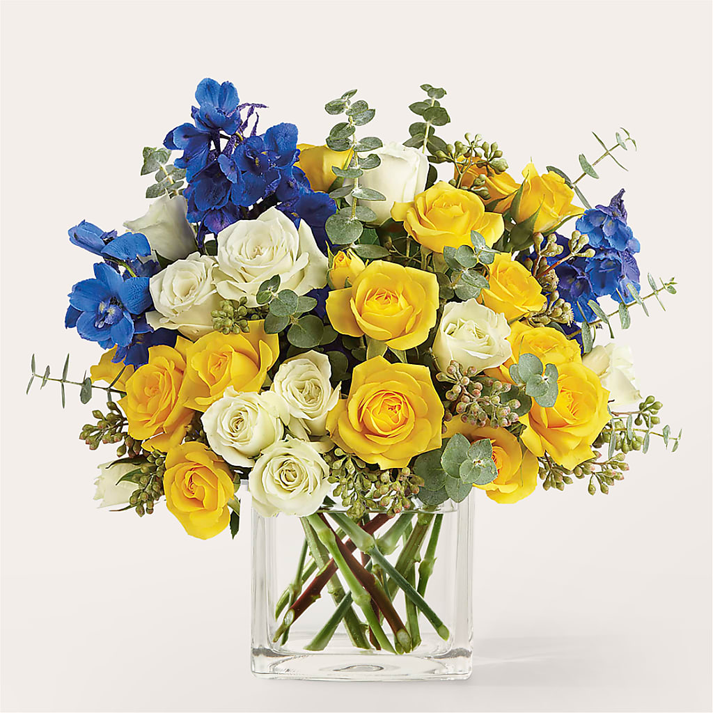 Sparkling Citrine Bouquet – All About Flowers, Bellingham WA