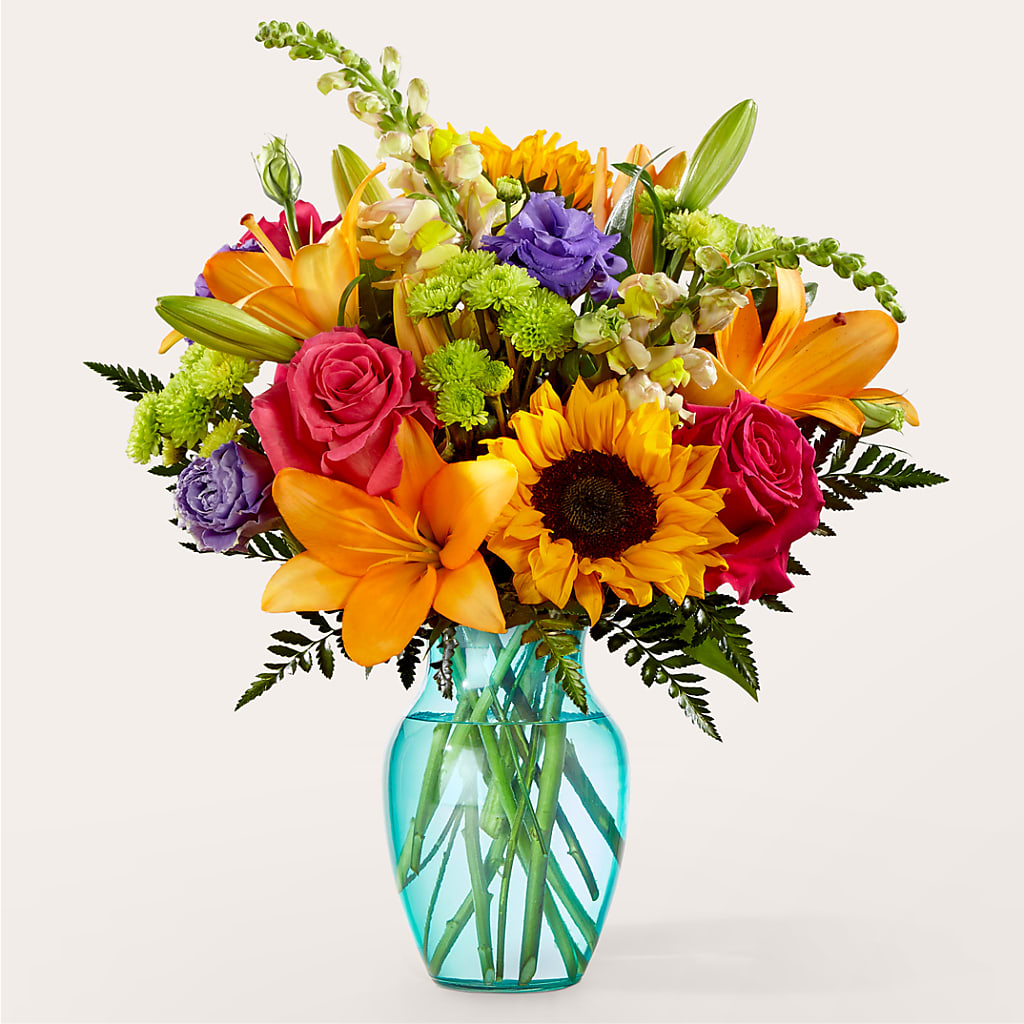 Double Rainbow Bouquet – All About Flowers, Bellingham WA