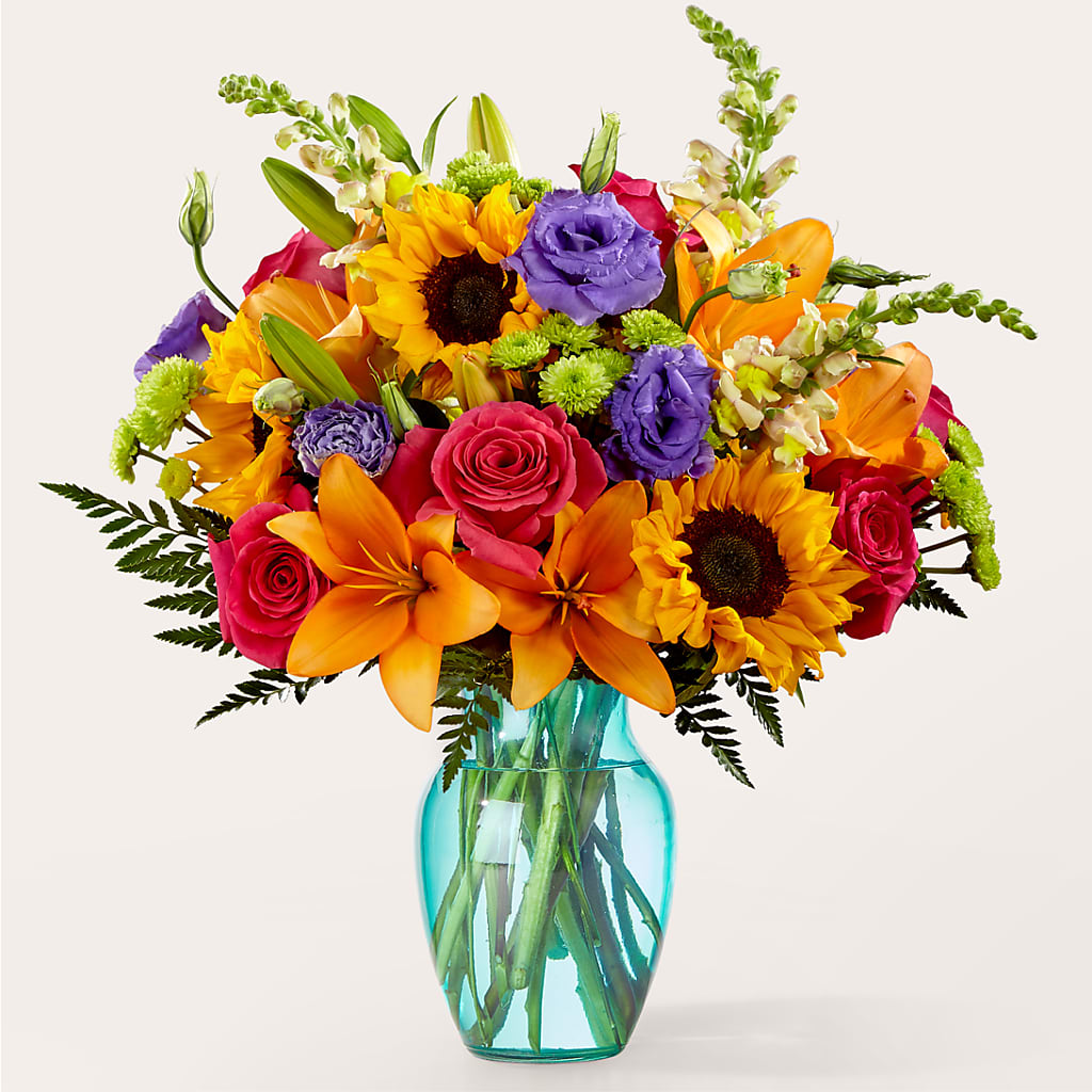 Double Rainbow Bouquet – All About Flowers, Bellingham WA