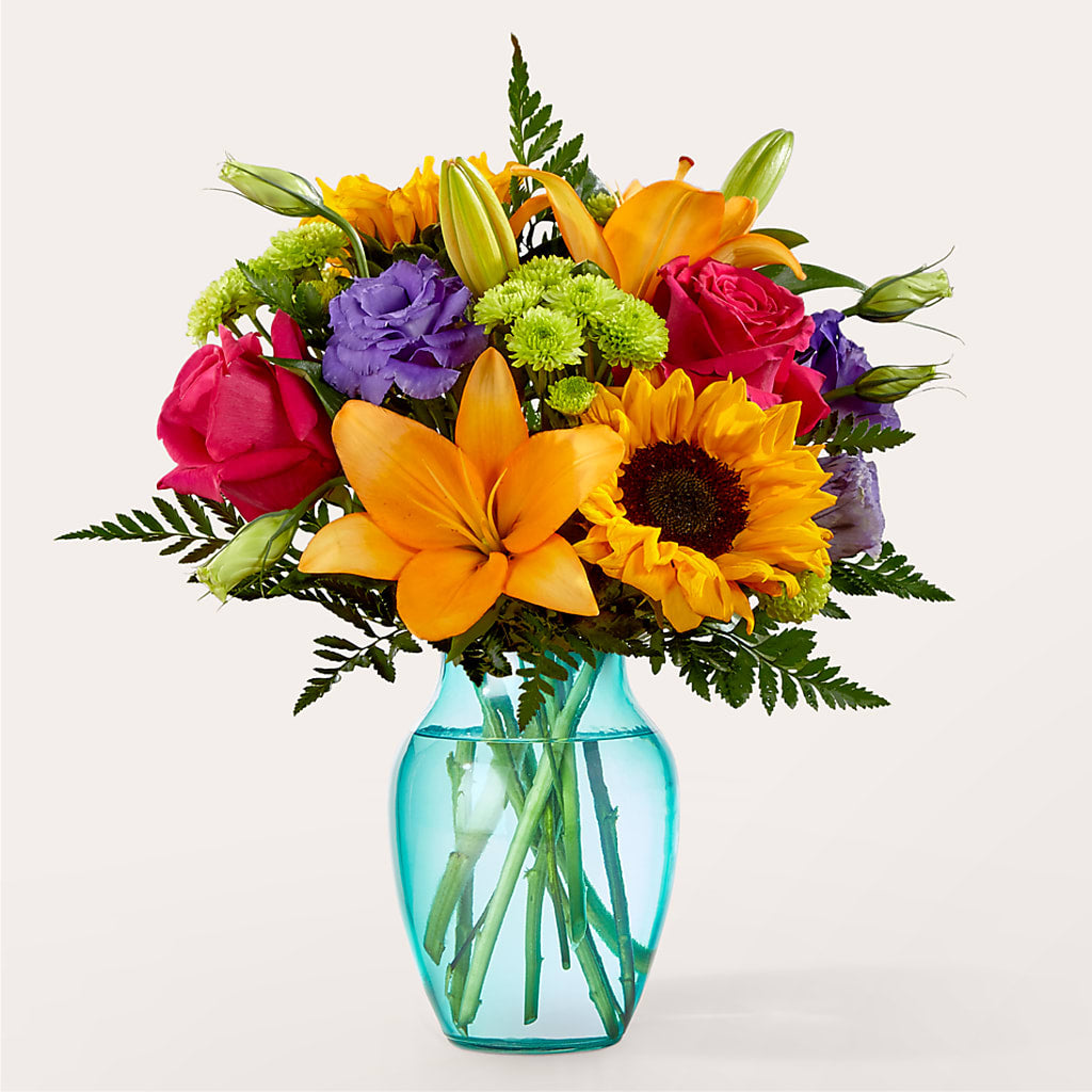 Double Rainbow Bouquet – All About Flowers, Bellingham WA