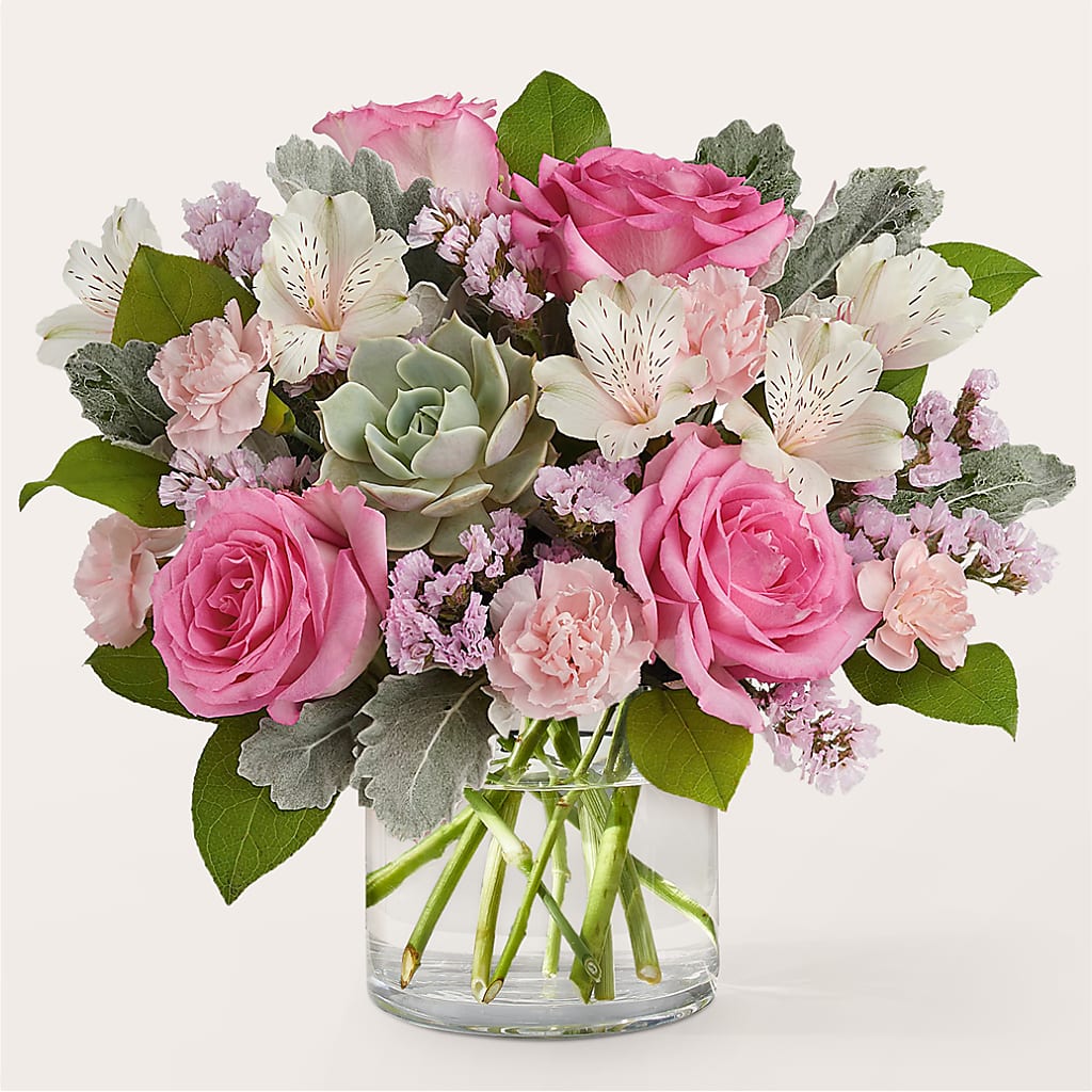 Dusty Rose Bouquet – All About Flowers, Bellingham WA