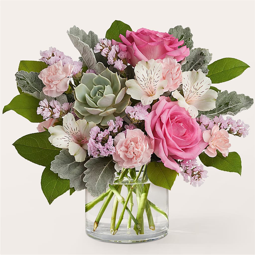 Dusty Rose Bouquet – All About Flowers, Bellingham WA