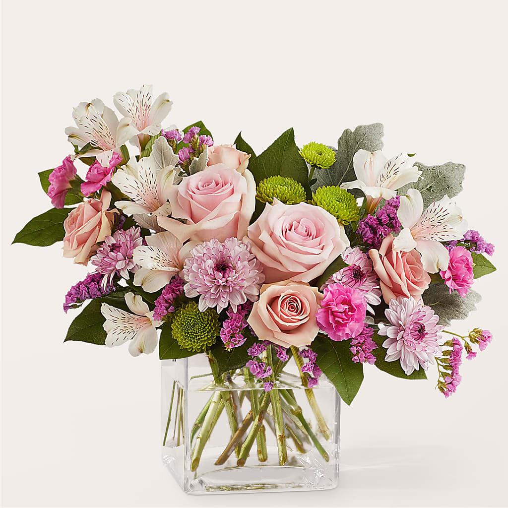 Pink Suede Bouquet – All About Flowers, Bellingham WA