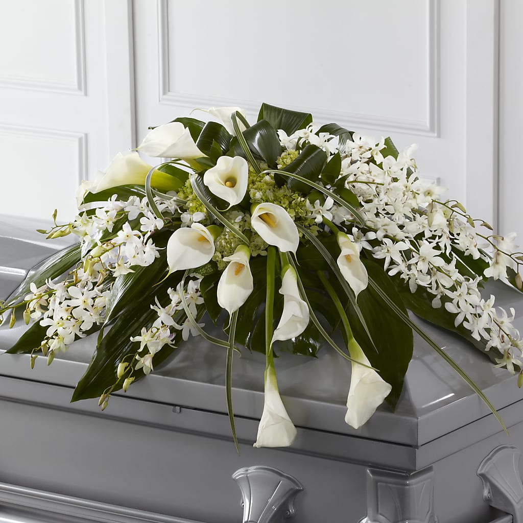 Angel Wings Casket Spray – All About Flowers, Bellingham WA