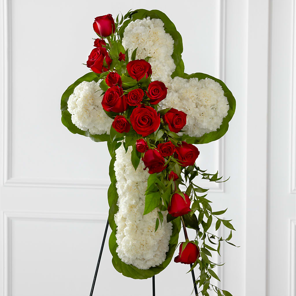 Floral Cross Easel – All About Flowers, Bellingham WA