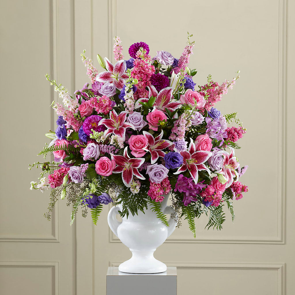 Peaceful Tribute Arrangement – All About Flowers, Bellingham WA