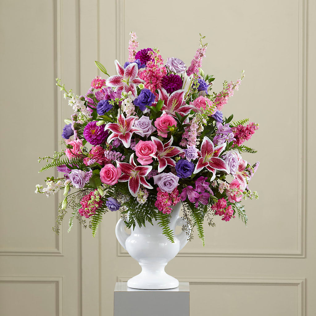 Peaceful Tribute Arrangement – All About Flowers, Bellingham WA