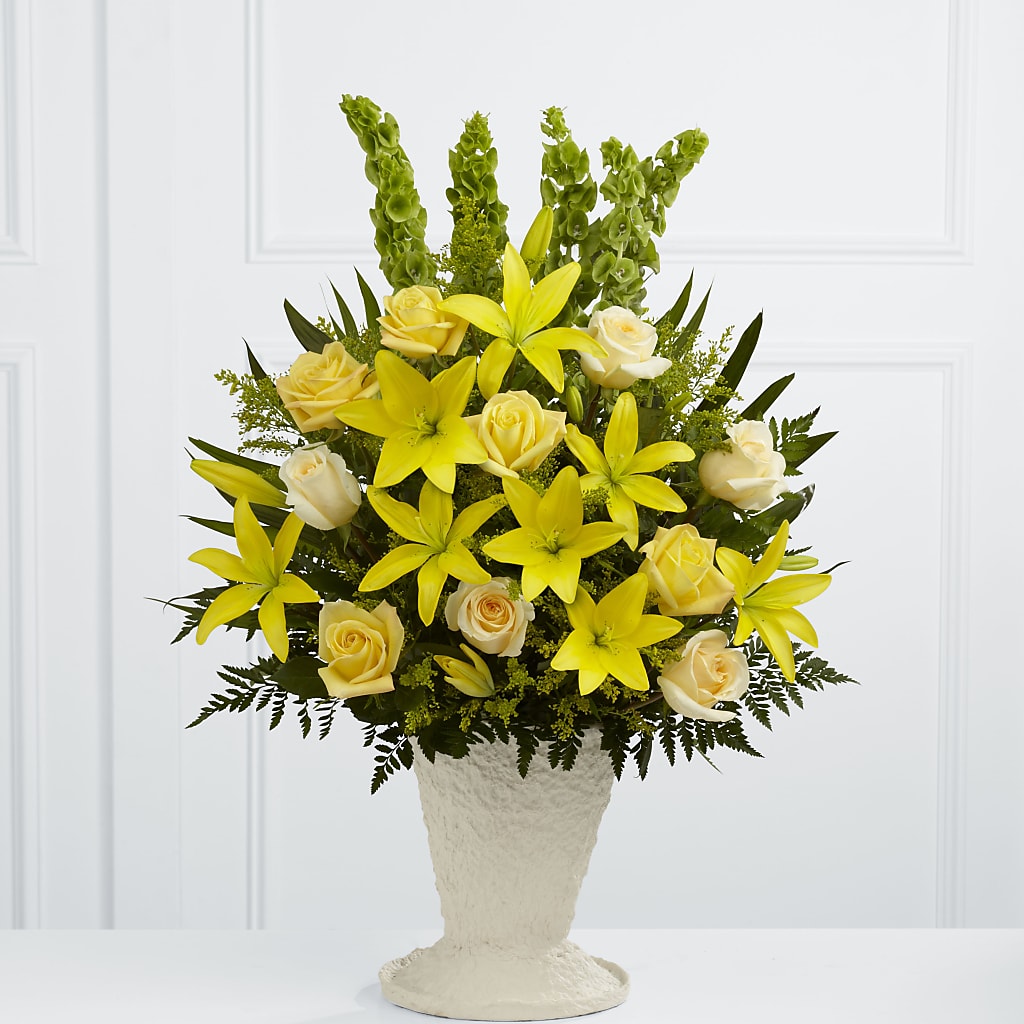 Golden Memories Arrangement – All About Flowers, Bellingham WA