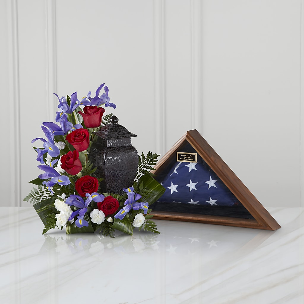 Patriotic Tribute Arrangement – All About Flowers, Bellingham WA