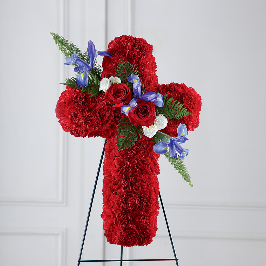 Faithful Hero Floral Cross – All About Flowers, Bellingham WA