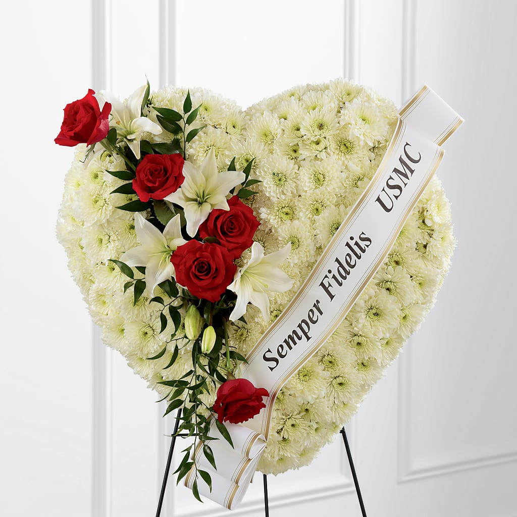 Heartfelt Hero Standing Heart – All About Flowers, Bellingham WA