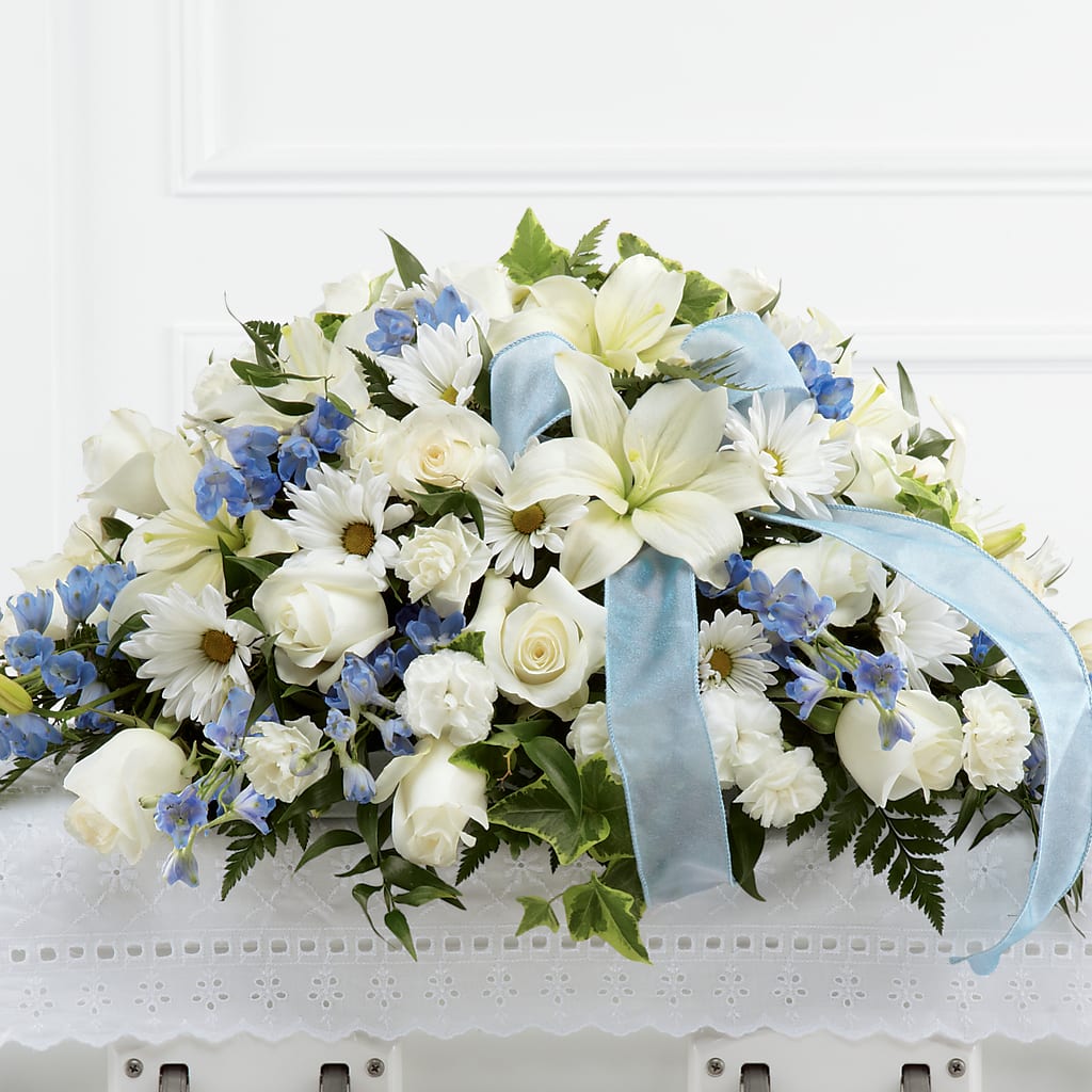 Tender Treasure Casket Spray – All About Flowers, Bellingham WA