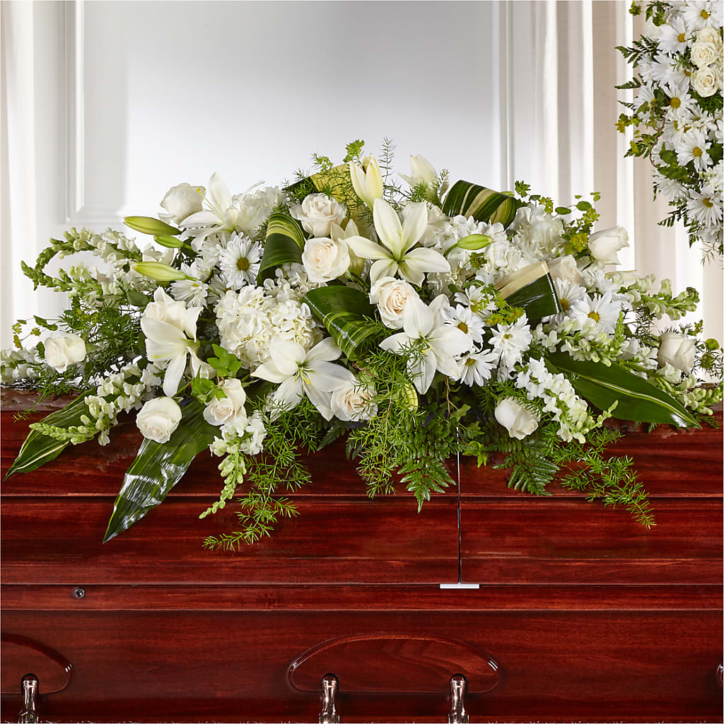 Abundance Casket Spray – All About Flowers, Bellingham WA