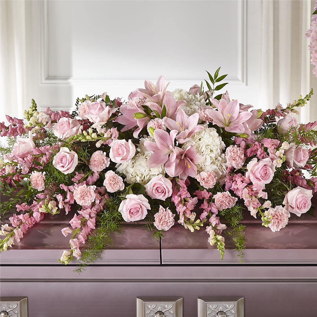 Life & Remembrance Casket Spray – All About Flowers, Bellingham WA