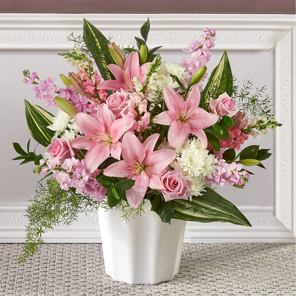 Simply Serene Floor Basket – All About Flowers, Bellingham WA