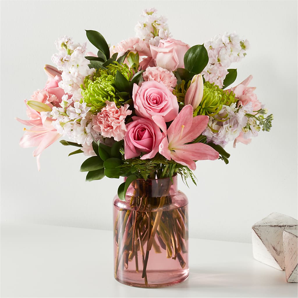 Pretty in Pink Bouquet – All About Flowers, Bellingham WA