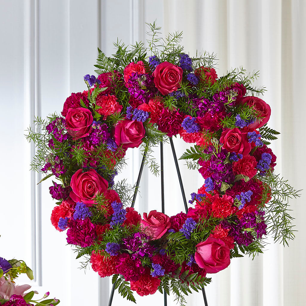 Calming Colors Wreath – All About Flowers, Bellingham WA