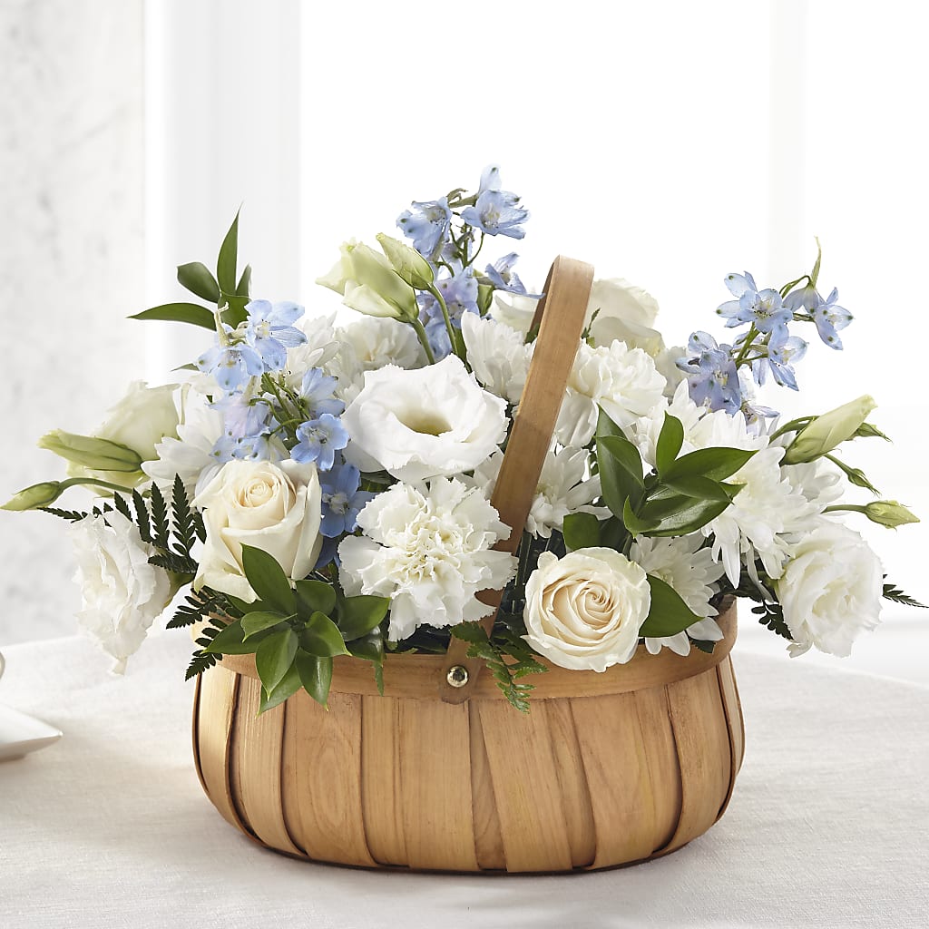 Sincerely Heartfelt Basket – All About Flowers, Bellingham WA
