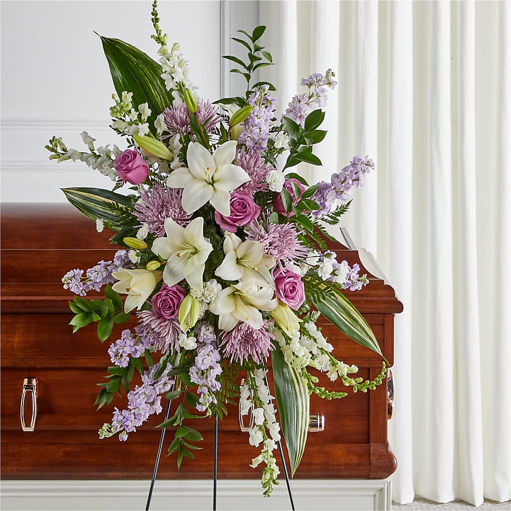 Grateful Hearts Standing Spray – All About Flowers, Bellingham WA