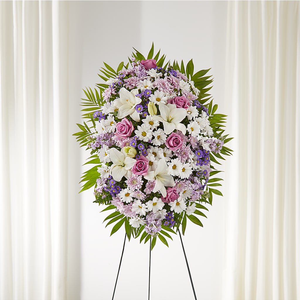 Surrounded by Love Standing Spray – All About Flowers, Bellingham WA