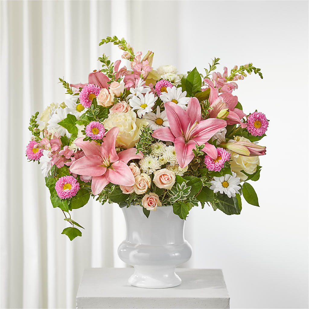 Empathetic Blooms Urn Arrangement – All About Flowers, Bellingham WA