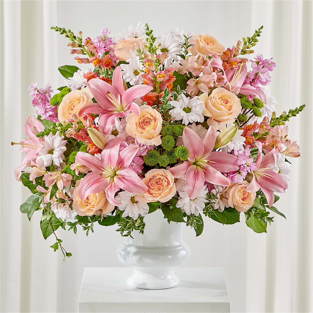 Heartfelt Gesture Urn Arrangement – All About Flowers, Bellingham WA