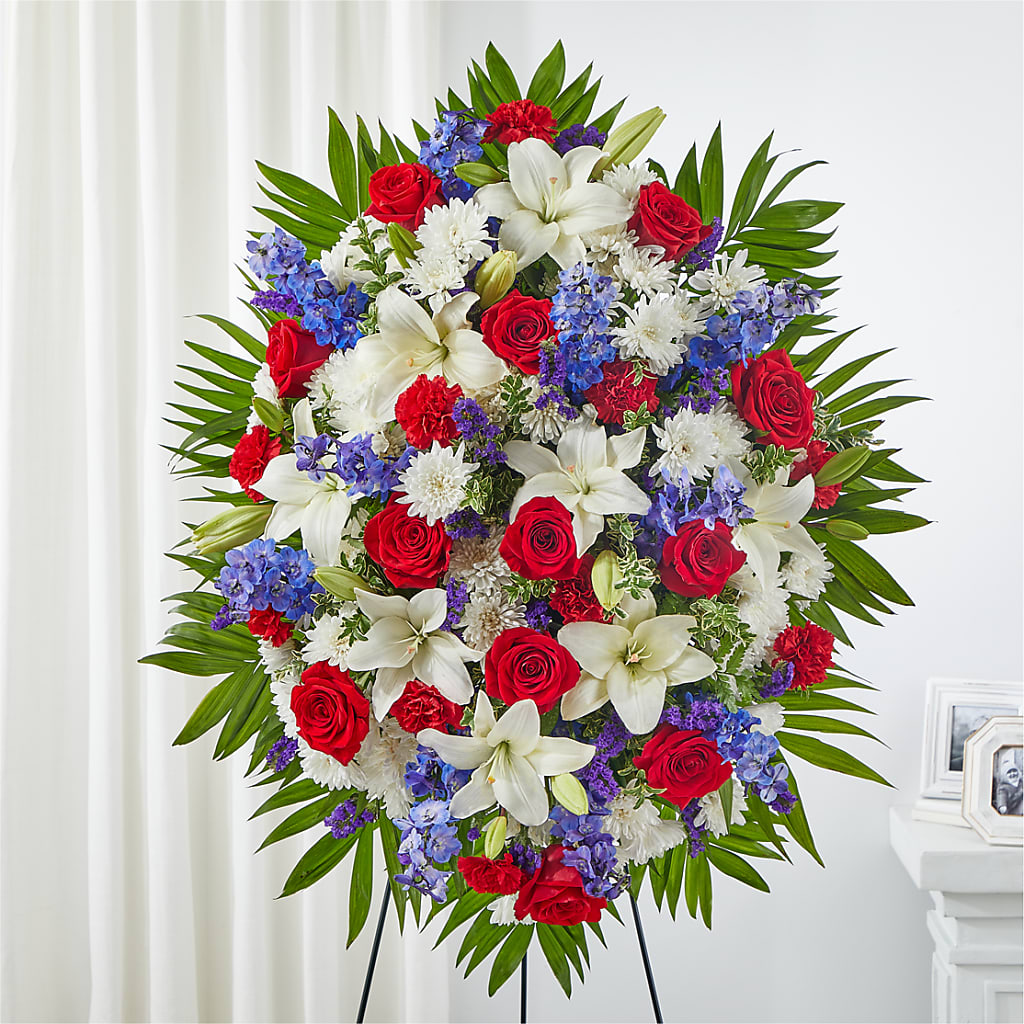 Cherished Service Standing Spray – All About Flowers, Bellingham WA