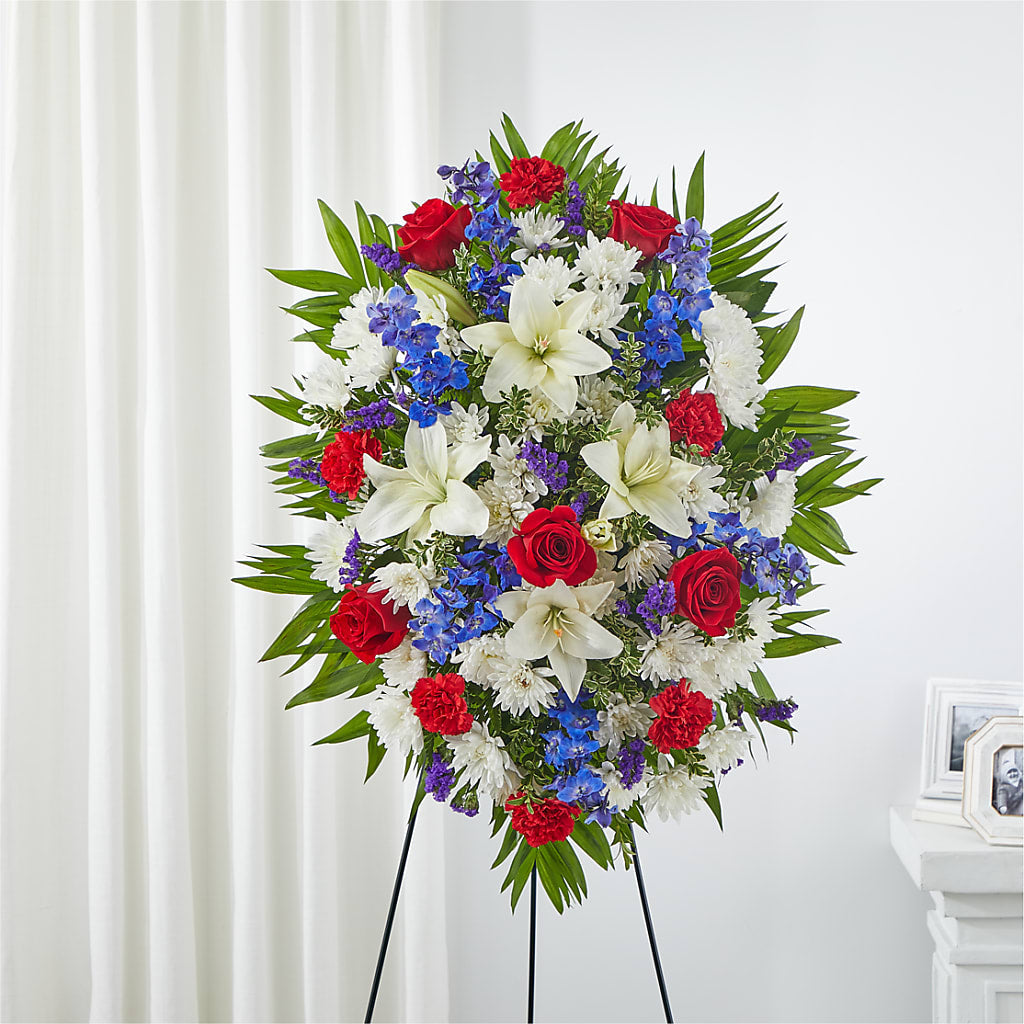 Cherished Service Standing Spray – All About Flowers, Bellingham WA