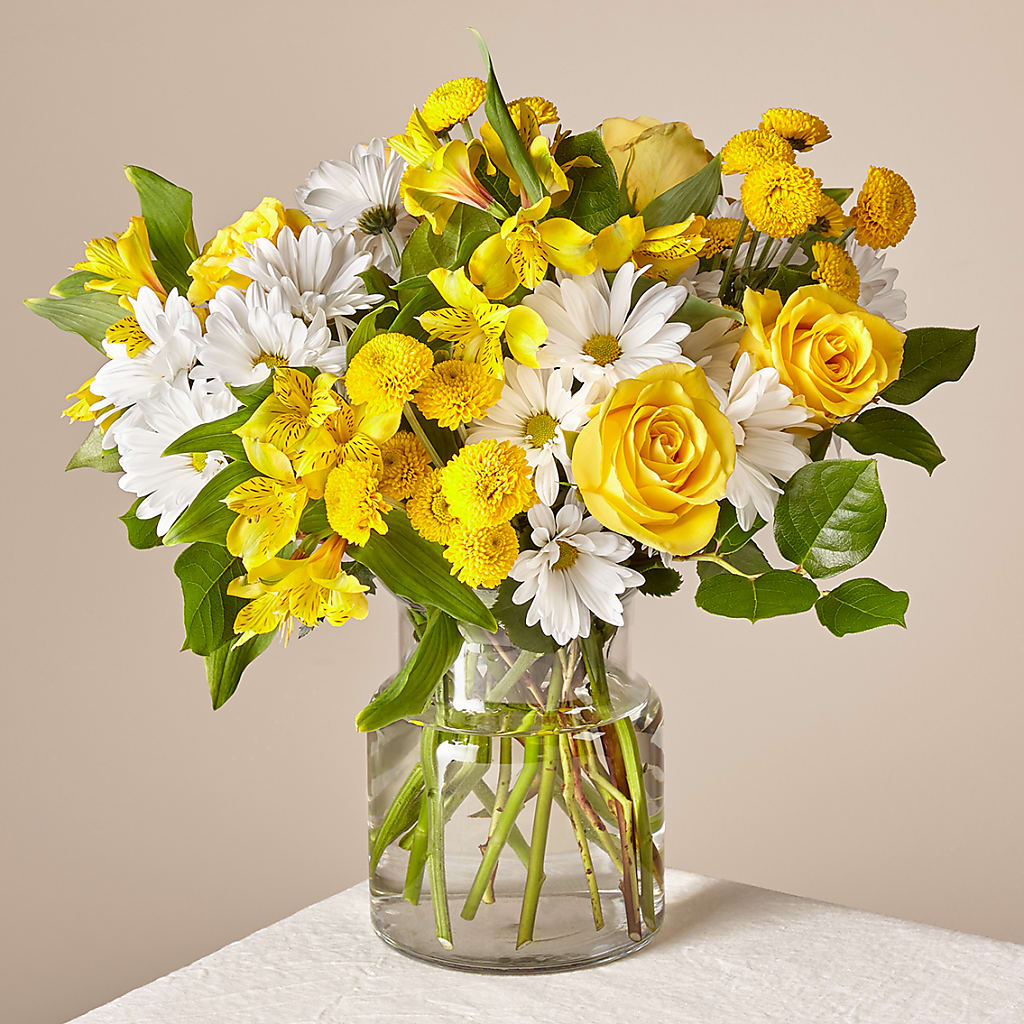 Sunny Sentiments Bouquet – All About Flowers, Bellingham WA