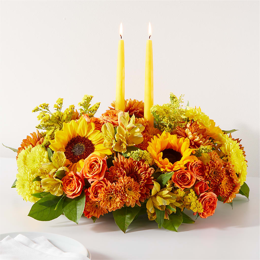 Autumn Harmony Centerpiece – All About Flowers, Bellingham WA