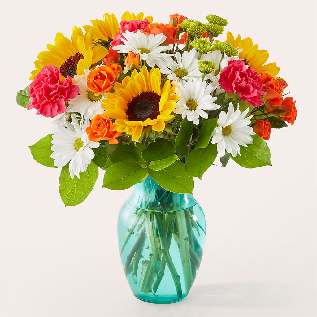 Sun-drenched Blooms Bouquet – All About Flowers, Bellingham WA