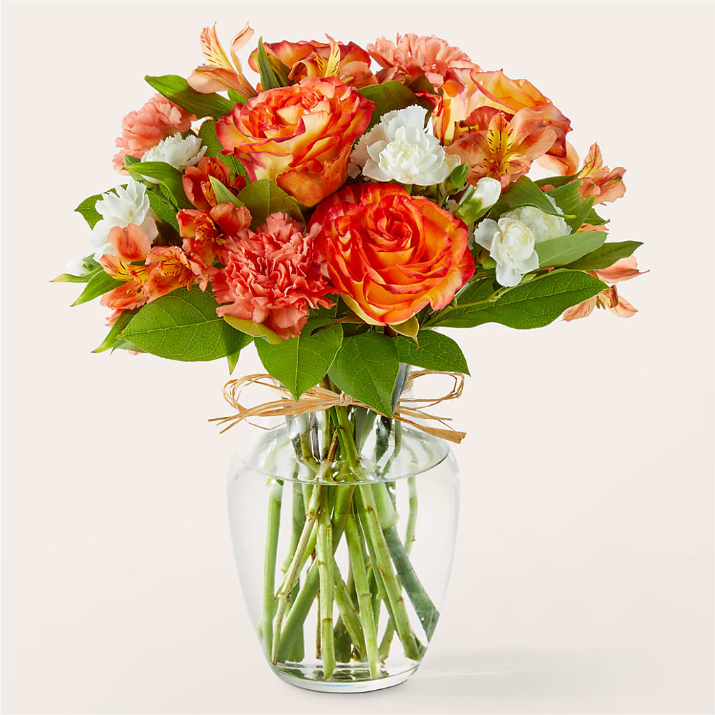 Apricot Glow Bouquet – All About Flowers, Bellingham WA