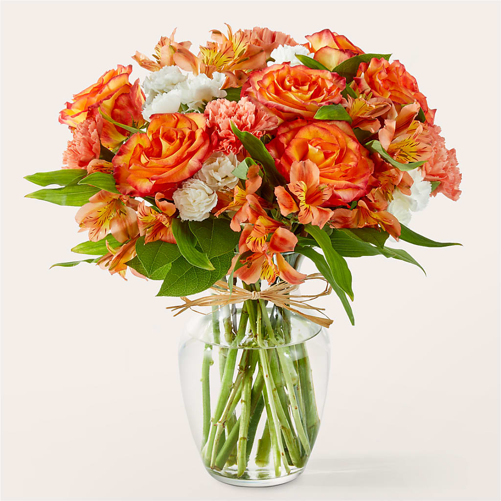 Apricot Glow Bouquet – All About Flowers, Bellingham WA