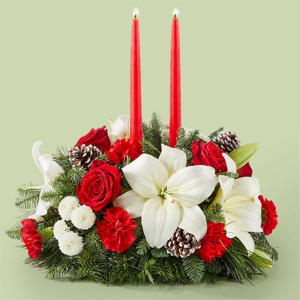 Seasonal Festivities Centerpiece – All About Flowers, Bellingham WA
