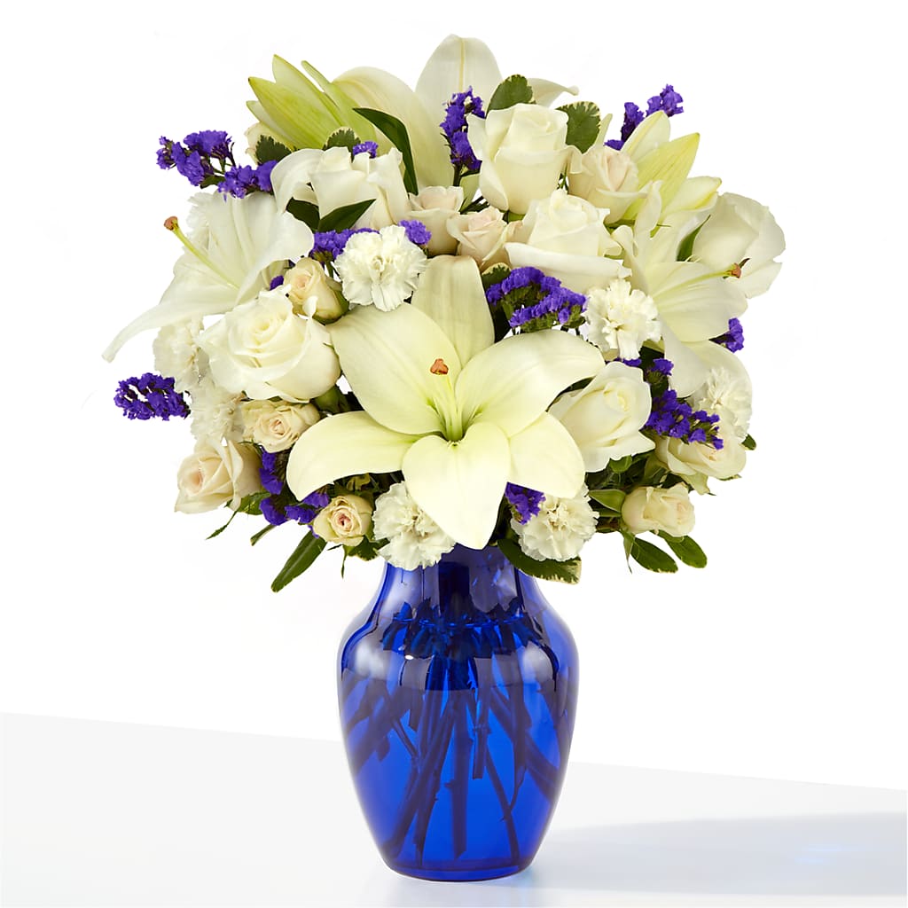 Sapphire Rush Bouquet – All About Flowers, Bellingham WA