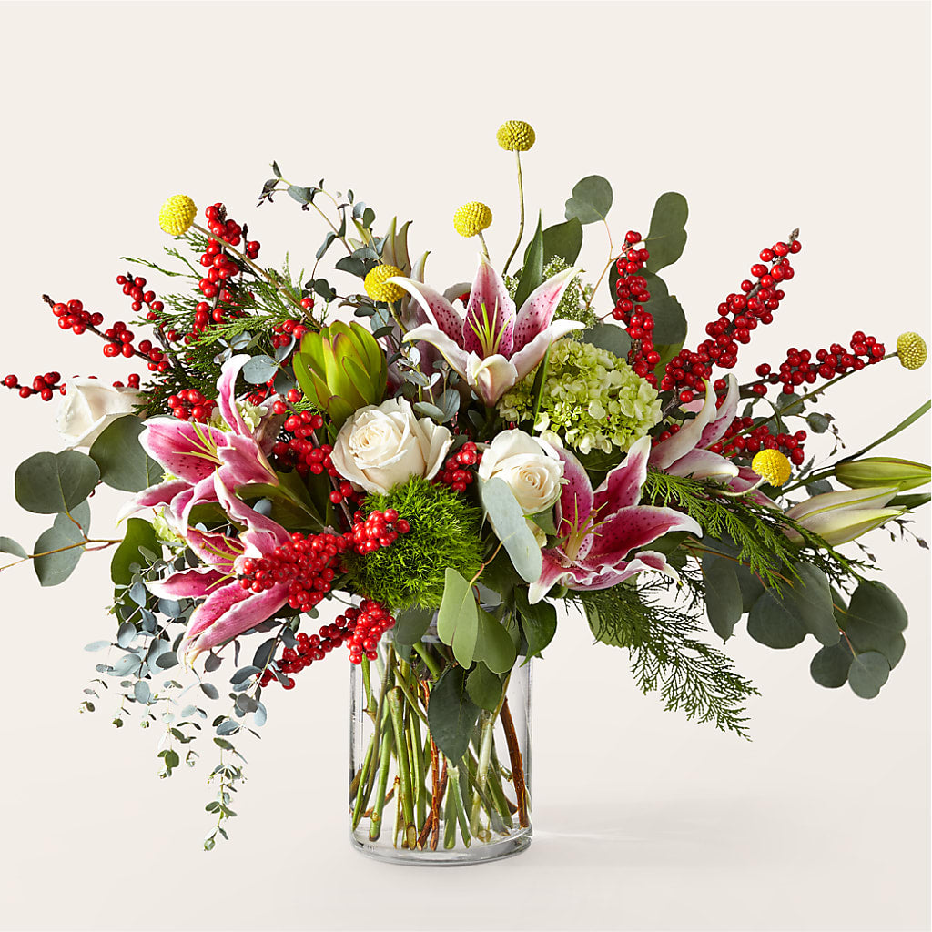 Berry & Bright Bouquet – All About Flowers, Bellingham WA