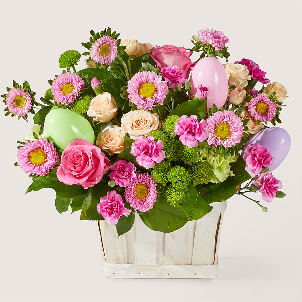 Get Eggcited Basket – All About Flowers, Bellingham WA