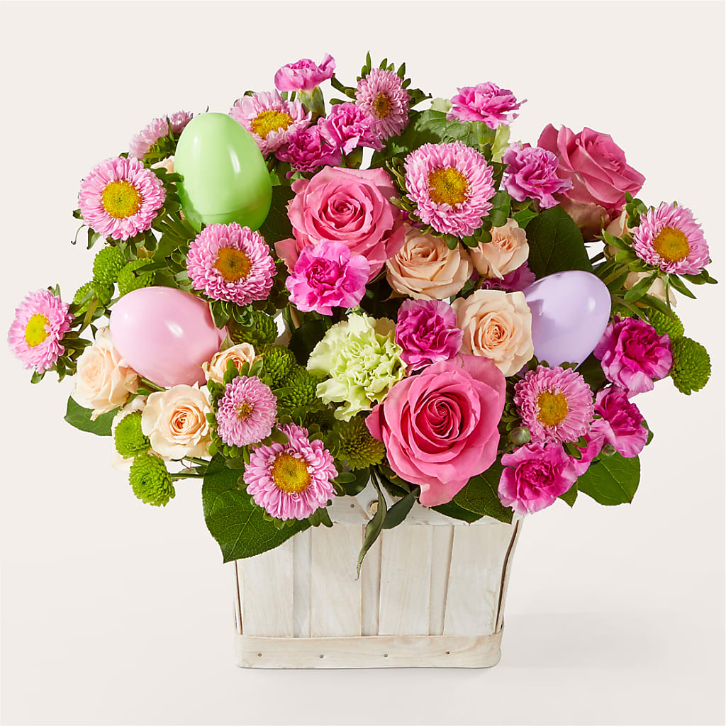 Get Eggcited Basket – All About Flowers, Bellingham WA